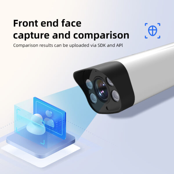 5MP POE CCTV Face Recognition Attendance Camera, 5-10 Faces at 10m Distance, Mqtt Http Api Integration or Free Software - Imagen 2