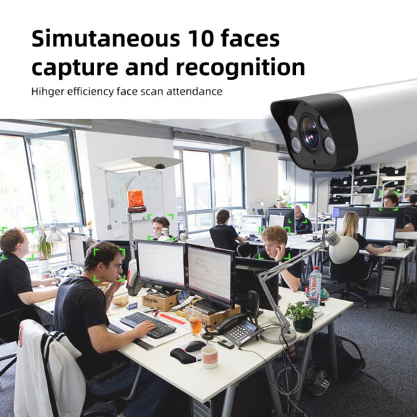 5MP POE Cctv Facial Recognition Camera Attendance, Face Identification Camera Mqtt System SDK, 5-10 Faces at 10m Distance - Image 3