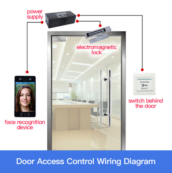 Door Access Control System Attendance Machine Liveness Detection Face Recognition Terminal - Imagen 2